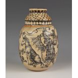 Margaret Charman (South African/British, b. 1941), a studio pottery "Beast" vase