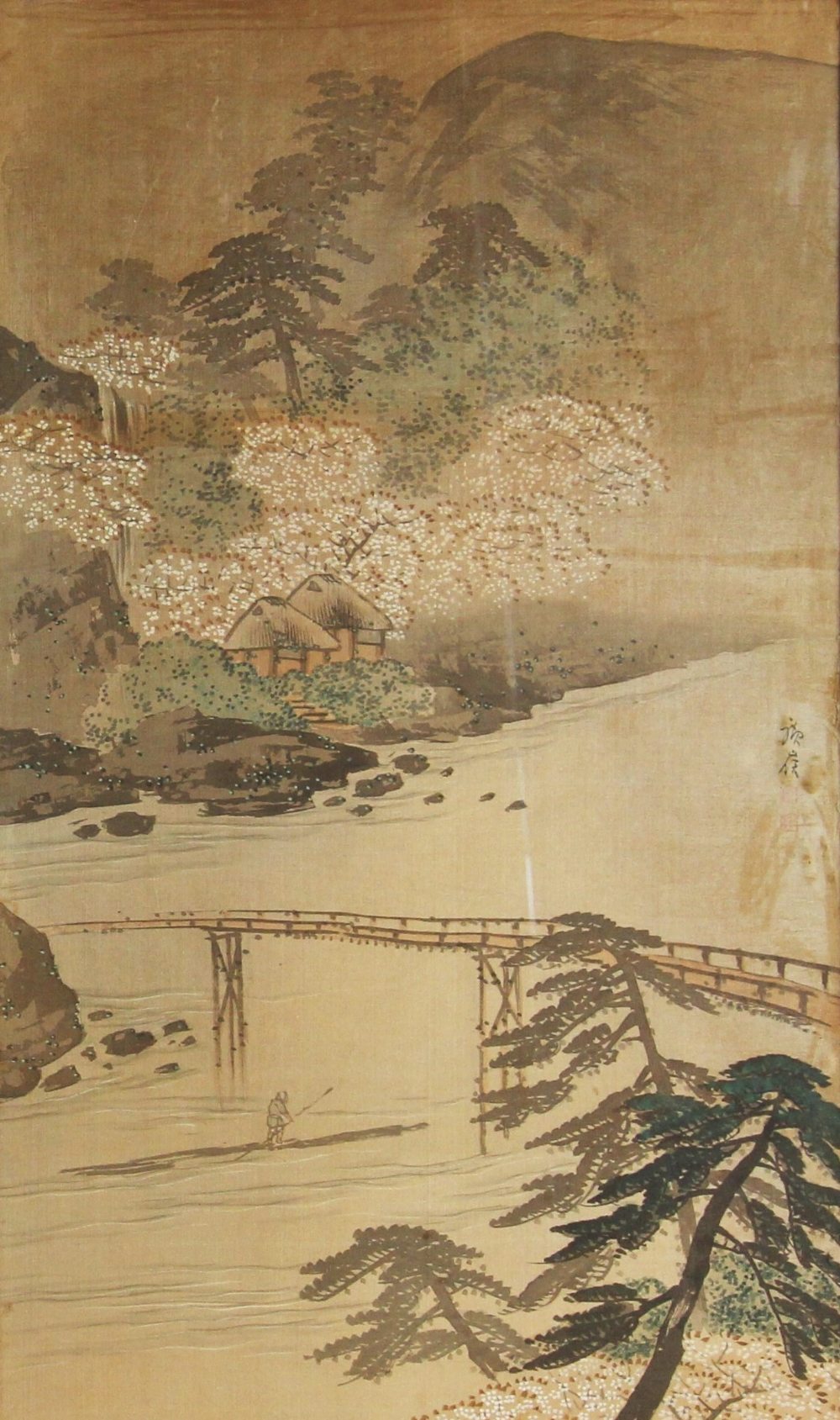 Chinese School (19th/20th century), Pair of watercolours on silk, Mountainous landscapes, Each - Image 4 of 4