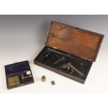 A cased John Nesbitt of Manchester Yarn Sorting Balance, late 19th or early 20th century, with