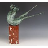 After Carlo Zoli (Italian, b.1959), "Ginevra" (1994), a patinated bronze sculpture modelled as a