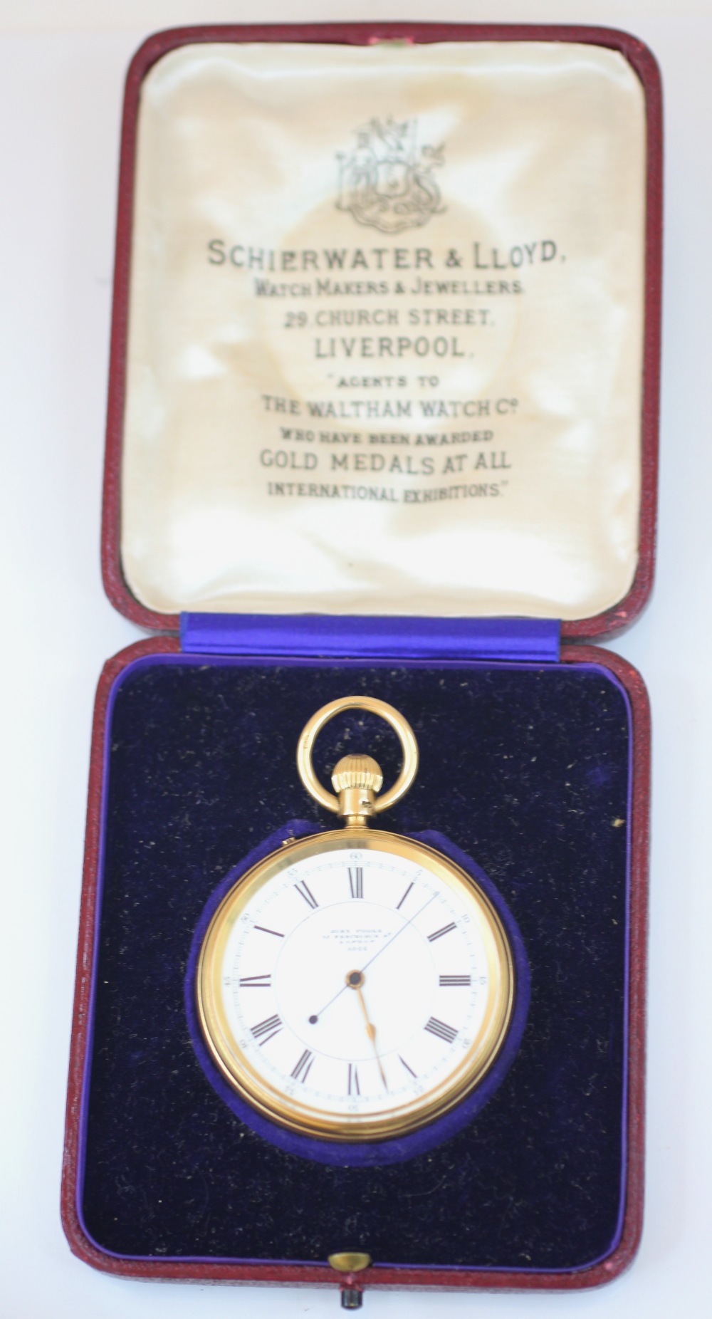 A Victorian 18ct gold open face pocket watch, the circular white enamel dial with black Roman - Image 4 of 4
