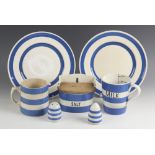 A collection of T.G. Green Cornish ware, to include two milk jugs, tallest 12.5cm, a teacup,