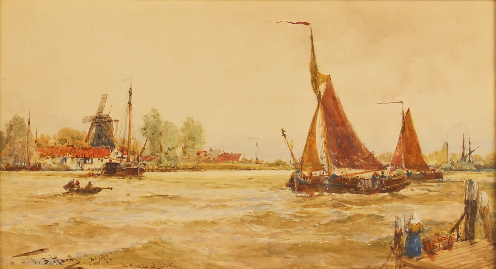 Thomas Bush Hardy RA RBA (British, 1842-1897), "The Maas At Dort", Watercolour on paper, Signed,