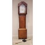 An oak and mahogany eight day longcase clock, signed Cairns and possibly Morpeth, early 19th