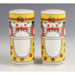 A pair of Carlton Ware salt and pepper cruets, designed by Vivienne Brennan,