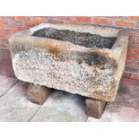 A sandstone trough, of rectangular form,