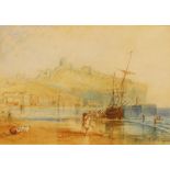 After J.M.W. Turner (British, 1775-1851), "Scarborough", Watercolour and pencil on paper, a 20th