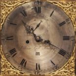 A George III mahogany longcase clock by William Gill, Hastings, late 18th century, the 30cm square