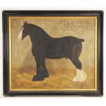 Bryan Butler (British, b.1860), "Lymm Champion (22562)", portrait of a shire horse, Oil on canvas,