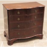 A Chippendale revival serpentine mahogany chest of drawers, 19th century, the moulded top above an
