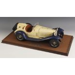 A Pocher 1:8 scale model Alfa Romeo Spider Touring Gran Sport 1932, the completed model with leather