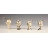 A George III silver cream jug, possibly Ann Smith and Nathaniel Appleton, London 1781, the