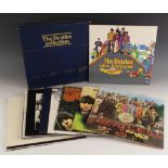 The Beatles Collection box set (Parlophone BC13), the gilt titled blue flip top outer box containing