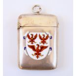 Property of King Victor Emmanuel III of Italy; A silver vesta case, S Blanckensee & Son Ltd,
