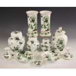 A selection of Coalport porcelain in the 'Cathay' pattern, comprising: a graduated set of three