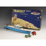 A clockwork tinplate Hornby 'Venture' motor launch, early 20th century, in original blue and white