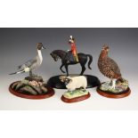 Three Border Fine Arts figures, comprising: a 'Blackfaced Ram', model number A0734, signed 'C D McK'