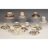 A selection of silver mounted coffee cans, to include a silver mounted Shelly coffee can and saucer,