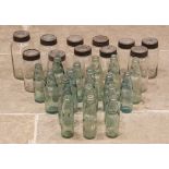 A collection of Victorian lemonade codd neck bottles, to include 'R .Windle & Son', 'J.Kershaw &
