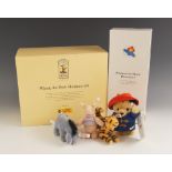 A boxed limited edition Steiff "Winnie The Pooh Miniature Set", comprising Eeyore, Piglet and