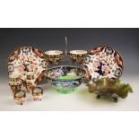 A pair of Royal Crown Derby cauldron shape posies dated 1928 and 1930, decorated in pattern 2649,