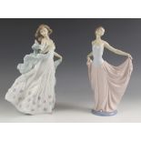 A Lladro "Summer Serenade" figure, model 6193, 31.5cm high, with a further Lladro figure modelled as