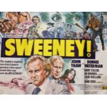 A UK quad cinema poster for SWEENEY! starring John Thaw and Dennis Waterman, printed in England by