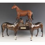 A Beswick Large Racehorse in brown gloss, model number 1564 designed by Arthur Greddington, 28.5cm