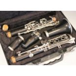 A Yamaha 450N clarinet, serial number 008882, in fitted case