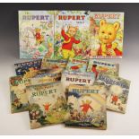 Six early Rupert annuals, comprising: 1945, 1946, 1947, 1948, 1949 and 1950, all unclipped with '