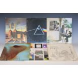 Six Pink Floyd LP records, comprising: ANIMALS, SHVL815, matrix A-2U / B-3U, gatefold sleeve, card