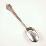 A late 17th century silver trefid pattern tablespoon, makers mark rubbed, London 1690, with