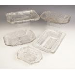 Two George III Perrin Geddes & Co bonbon dishes, early 19th century, each of rectangular form with