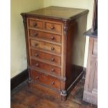 * A Chubbs of London mahogany safe cabinet, late 19th century, formed as a Wellington chest, the
