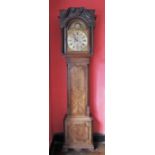 * A George III mahogany cased eight day longcase clock, signed Read, Tarporley, the moulded twin