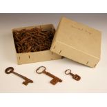 A collection of 17th century and later iron door and furniture keys, the longest 13.5cm (Qty)
