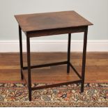 * A 19th century mahogany occasional table, upon slender tapering legs united by plain cross
