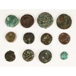 A selection of twelve Roman and later coins (12)