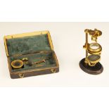 A W & S Jones, Holborn, London, botanical microscope, late 18th/early 19th century, the oval ebony