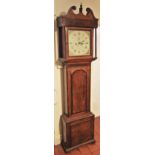 * A George III oak and mahogany crossbanded eight day longcase clock by Joyce of Whitchurch, the