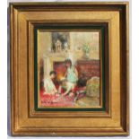 Jules Rene Herve (French, 1887-1981), 'Jeux D’enfants', Oil on canvas, Signed lower left, signed and