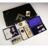 A selection of Masonic medals and jewels, to include a gilt metal and enamelled 'Libra Lodge, East