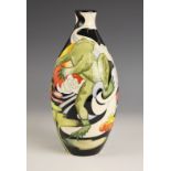 A Moorcroft Water's Leap vase, dated 2008, of ovoid form, limited edition no 53, designed by Emma