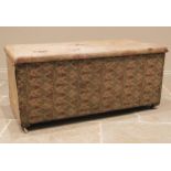 A country house ottoman/blanket chest, late 19th/early 20th century, of padded rectangular form,