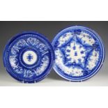 An Italian faience blue and white tin glazed earthenware charger, late 19th century, the well