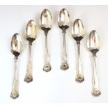 A George IV silver Kings Husk pattern table spoon, Paul Storr, London 1820, of typical form with