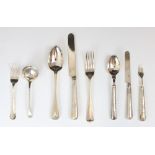 A Victorian silver christening set, Francis Higgins II, London 1862, comprising fork, knife and
