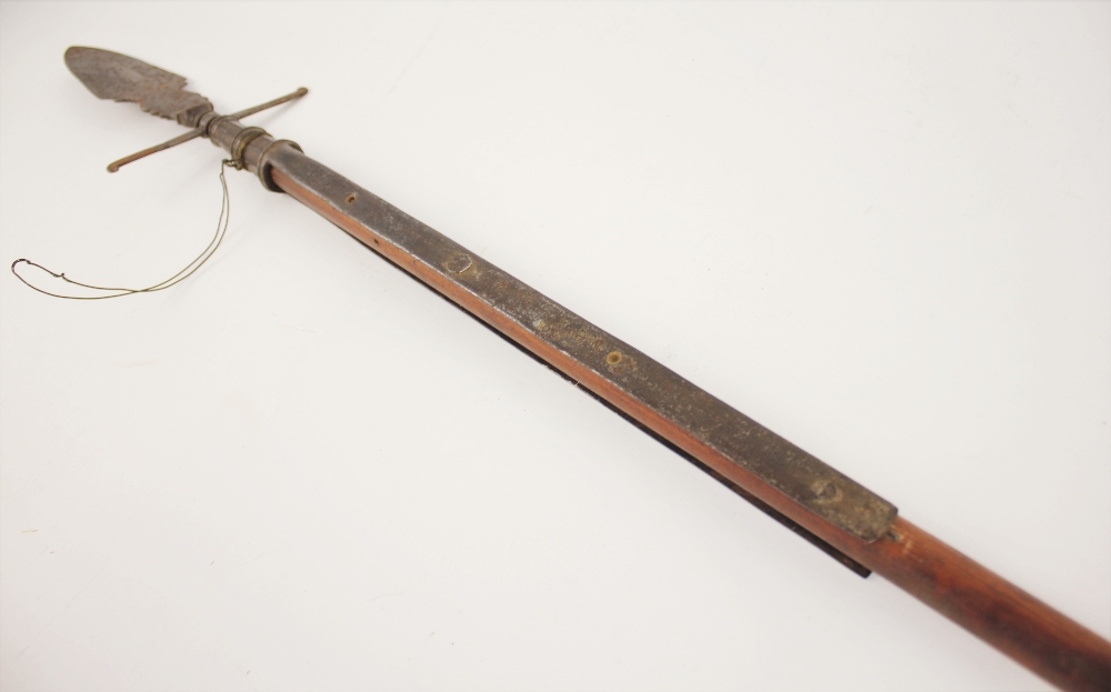 A rare Russian Foot Officer’s Spontoon, circa 1780/1800, the head formed of a broad leaf-shaped - Image 3 of 4