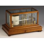 A Short & Mason, London, walnut cased barograph, 20th century, serial No. E2253, Reg. No. 476369,