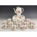 A Royal Crown Derby ‘Derby Posies’ part coffee service, late 20th century, comprising; a coffee pot,